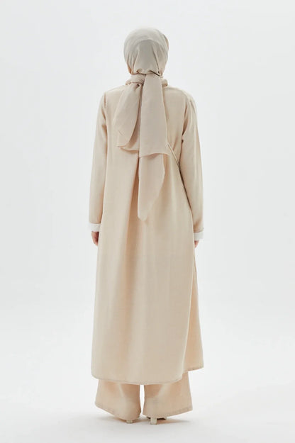 Beige Abaya 3-Piece Set  A Modest Outfit for Any Occasion