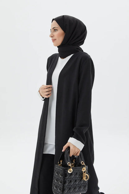 Modest 3 Piece Full Set Black Abaya from Turkista