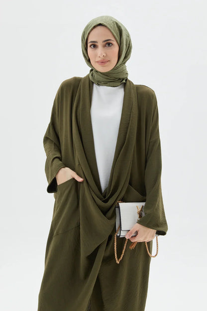 Kangaroo Abaya Modest Green Outfit