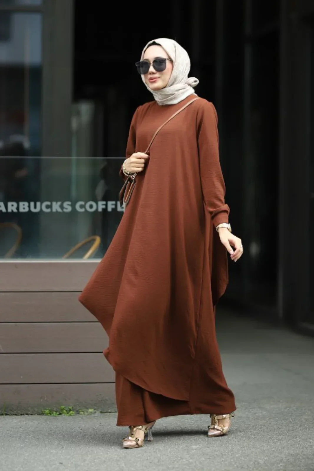 Stylish Coffee Brown Abaya Only at Turkista