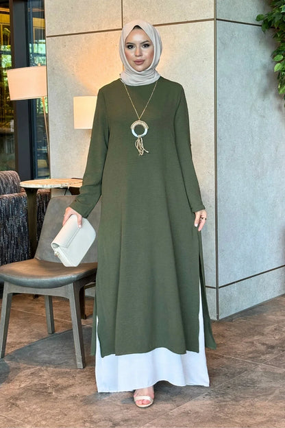 Two-Color Dress