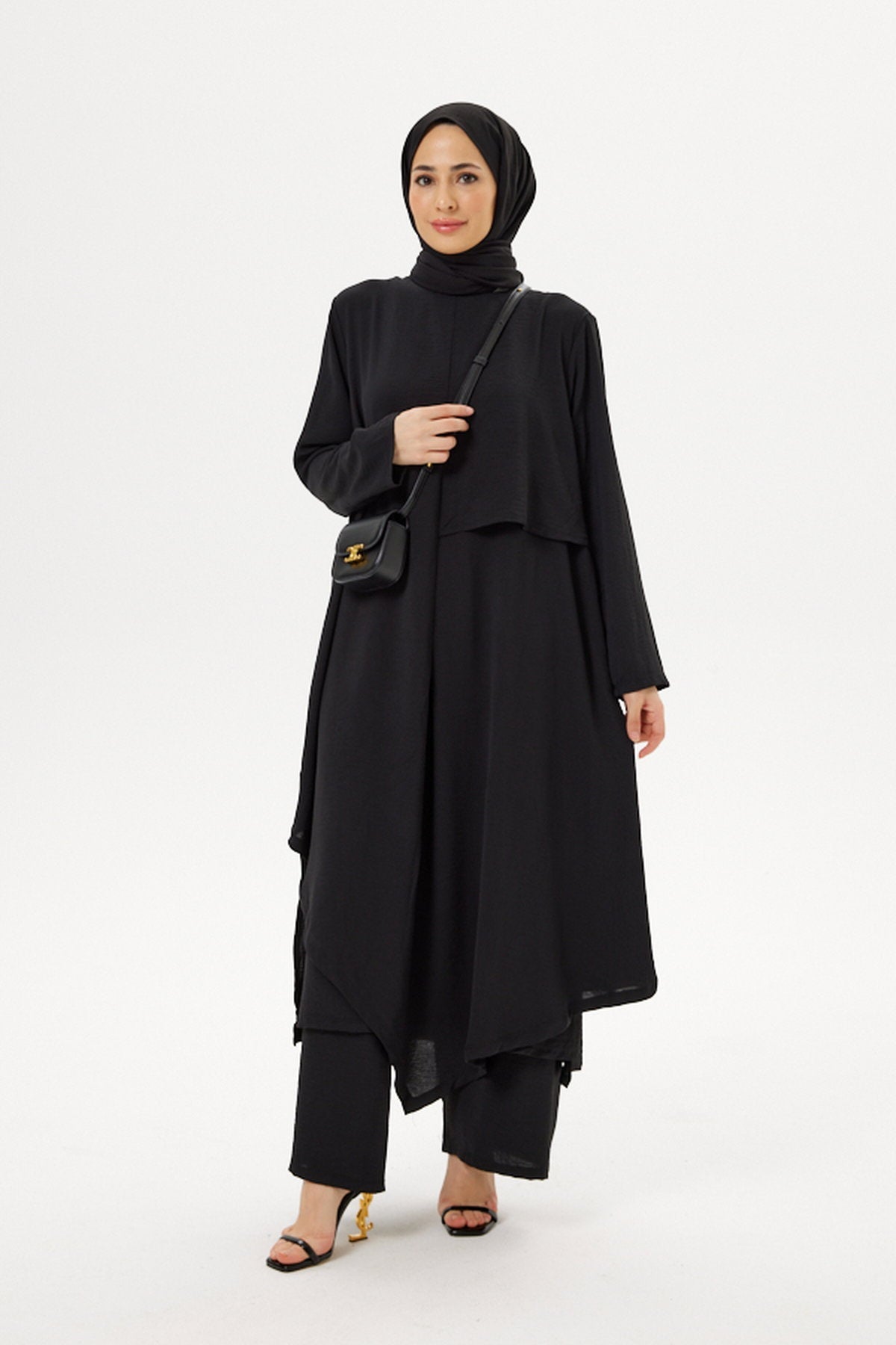 Two-Piece Black Abaya Travel Set Turkista