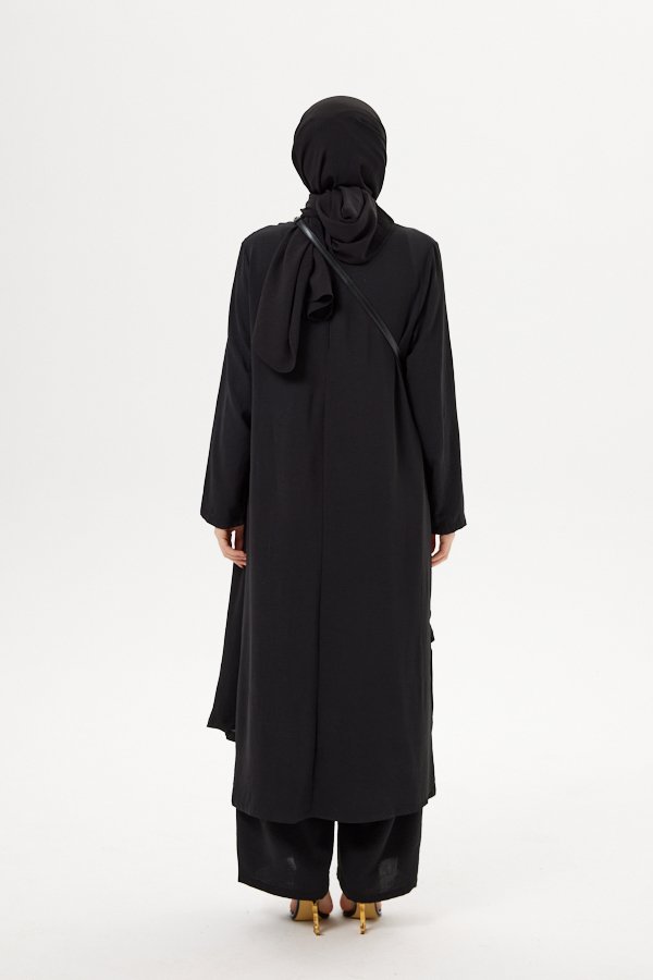 Two-Piece Black Abaya Travel Set Turkista