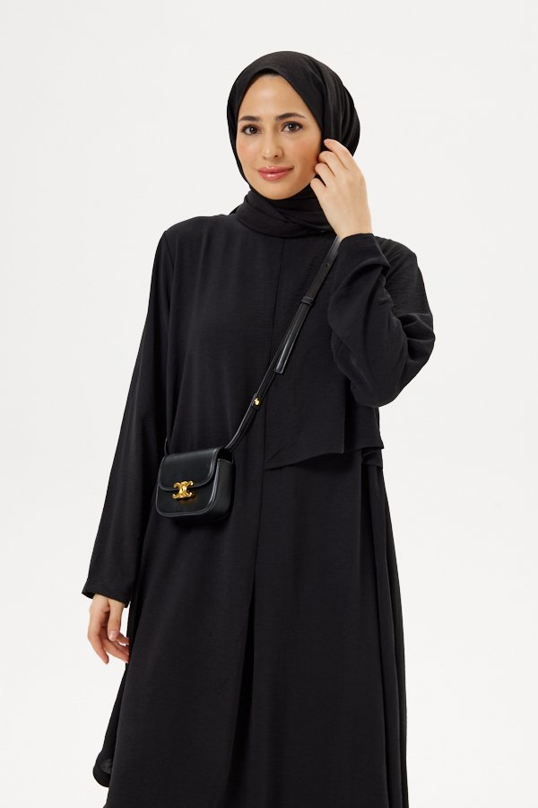 Two-Piece Black Abaya Travel Set Turkista