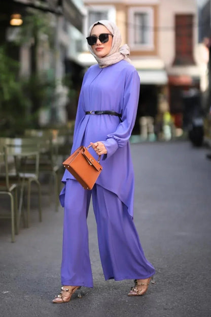 Purple Modest Tunic Set