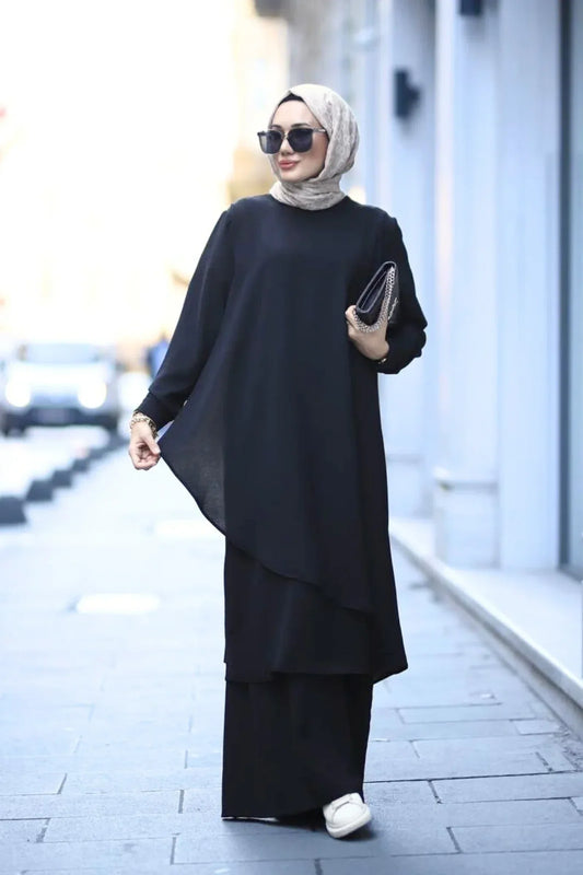 Black Abaya Modest Evening Dresses