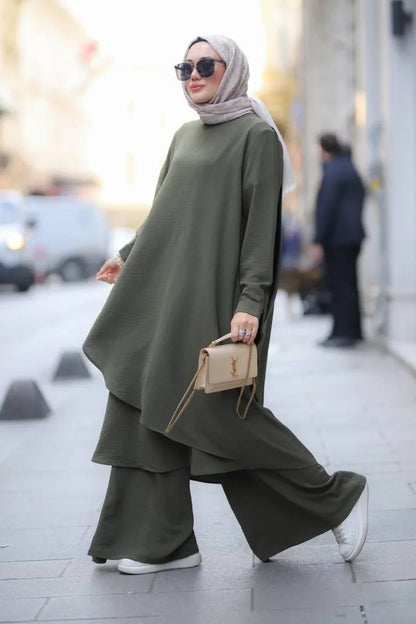 Green Cross Abaya Stylish at Turkista