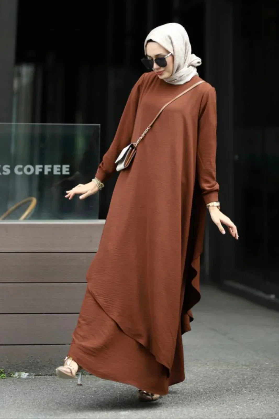 Stylish Coffee Brown Abaya Only at Turkista