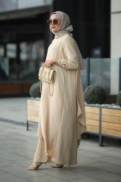 Stylish Beige Abaya Clothing for Modest Women