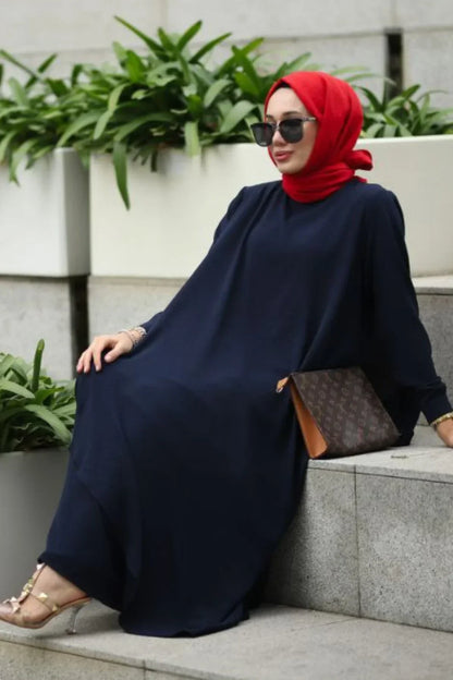 Stylish Navy Blue Abaya A Modest Outfit