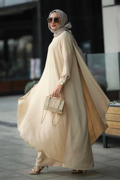 Stylish Beige Abaya Clothing for Modest Women