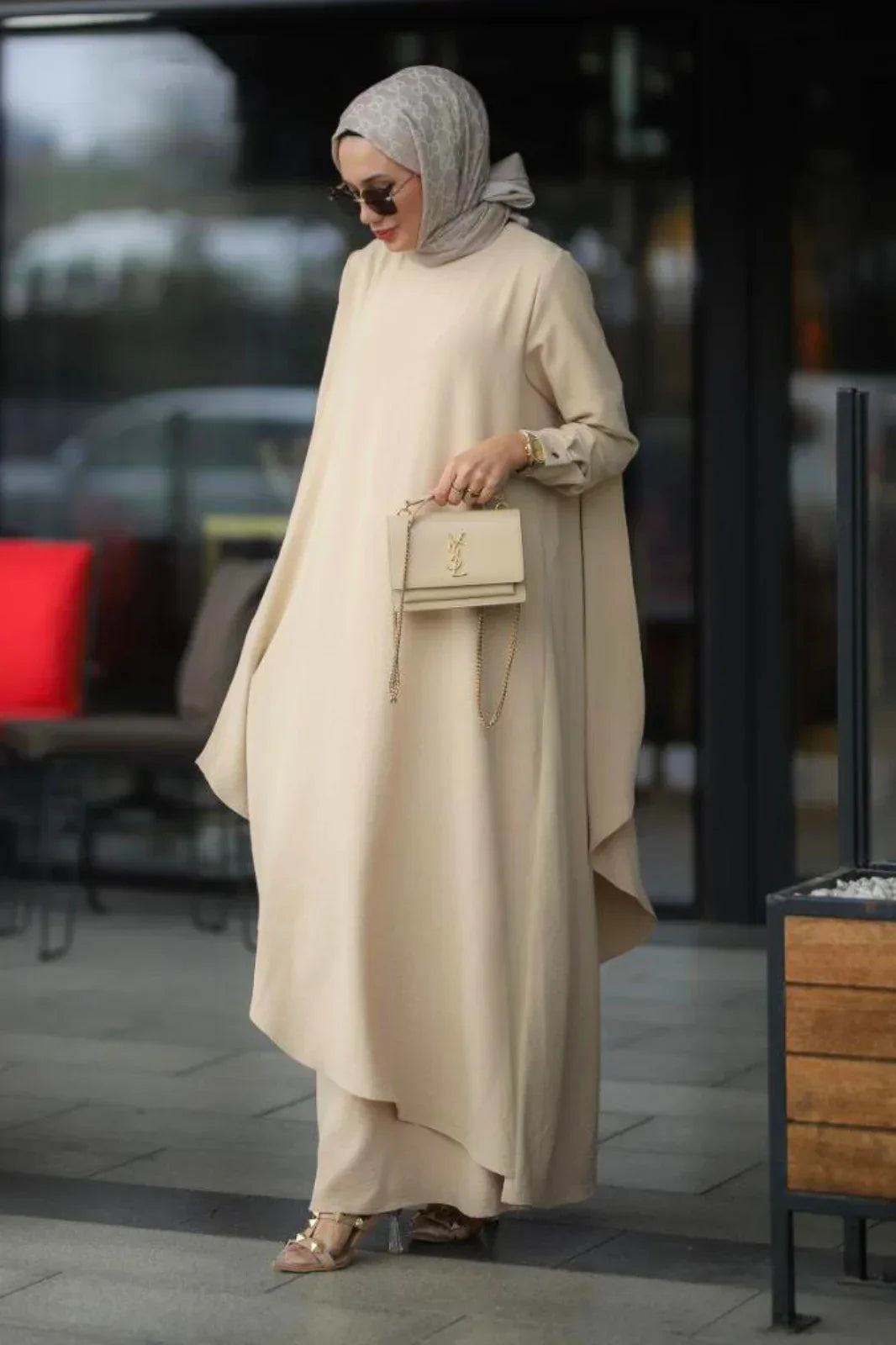 Stylish Beige Abaya Clothing for Modest Women